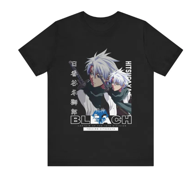 Anime Cosplay Title - T-shirt Nera Oversize in Cotone Casual