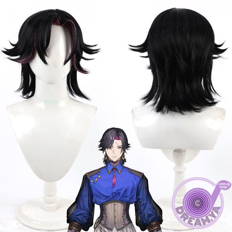 Cosplay Anime Pink Hair - Parrucca cosplay Vezalius Bandage vtuber nera