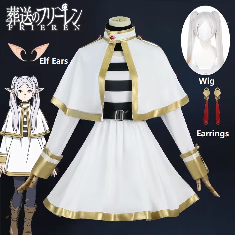 Violet Evergarden Dress - Sousou No Frieren Costume Cosplay Parrucca