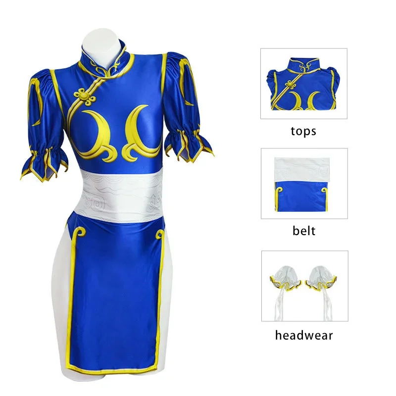 Cosplay Anime Pink Hair - Costume da Cosplay Chun Li di