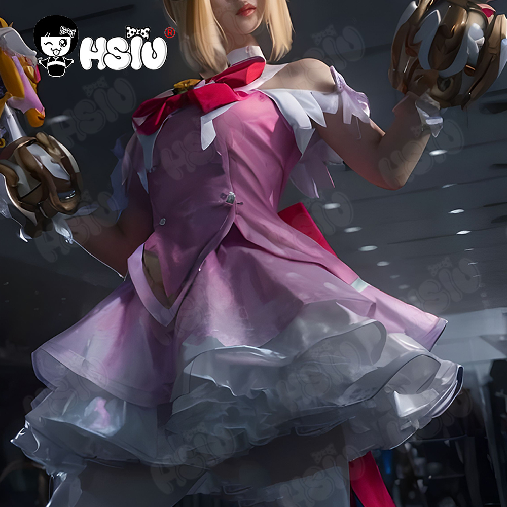Cosplay Anime Pink Hair - Parrucca del costume cosplay Juno HSIU