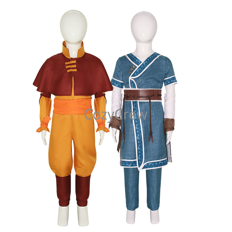 Anime Cosplay Netflix - Costume Cosplay Aang Katara Set Completo,
