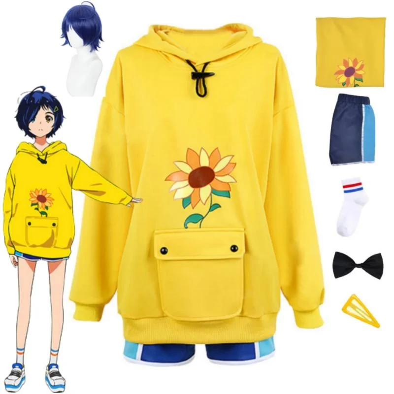 Anime Cosplay Ai - Felpa con Cappuccio Anime Wonder Egg