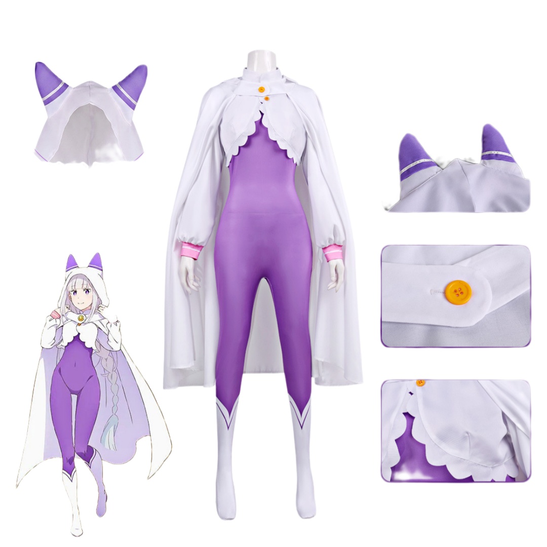 Anime Cosplay Re Zero - Costume Cosplay Re Zero Emilia con