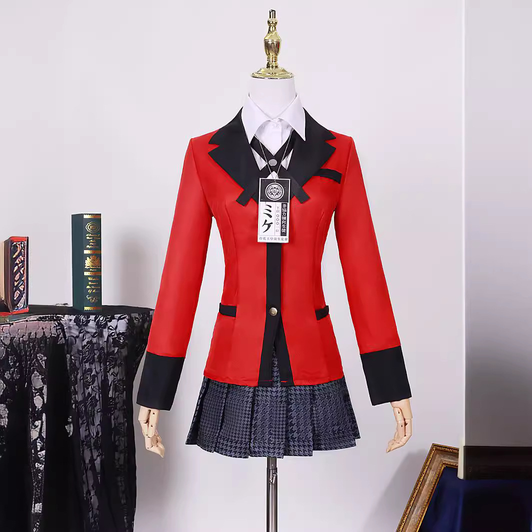 Anime Cosplay Kakegurui - Costume Cosplay Kakegurui, Set Completo Yumeko