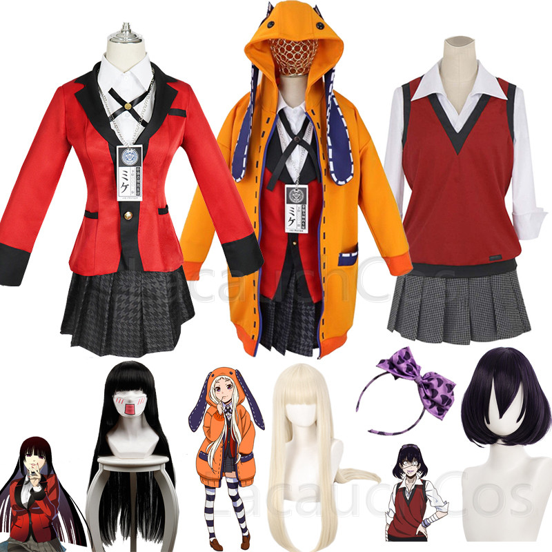 Anime Cosplay Kakegurui - anime folle eccitazione Jabami Yumeko Cosplay