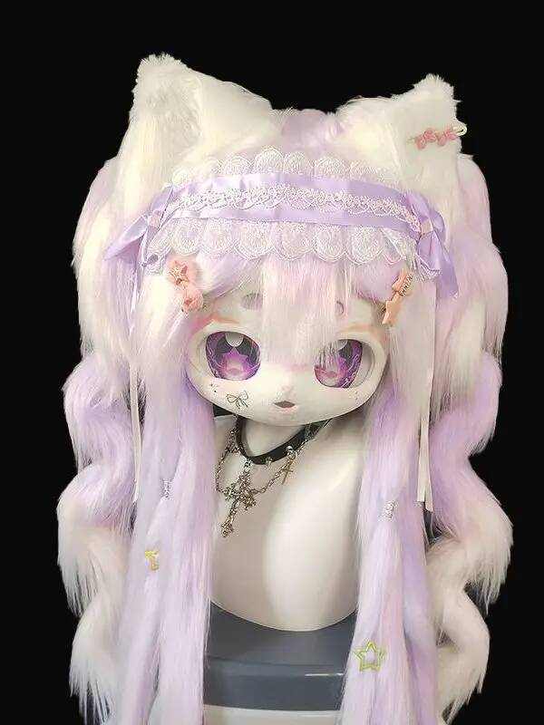 Anime Cosplay With Mask - Maschera Kig Fursuit Fatta a Mano,