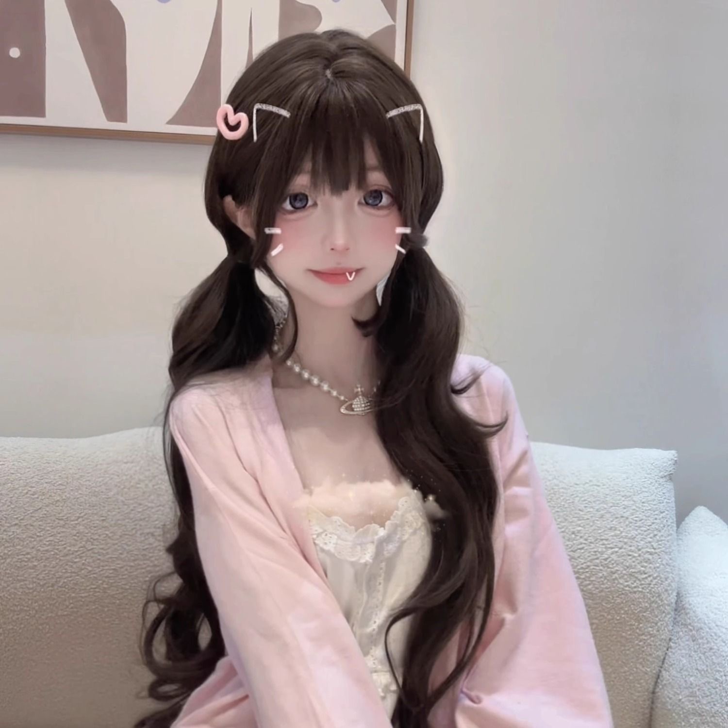 Parrucca Sintetica Lunga Ondul - Anime Cosplay Girl Photo recensione e prezzo